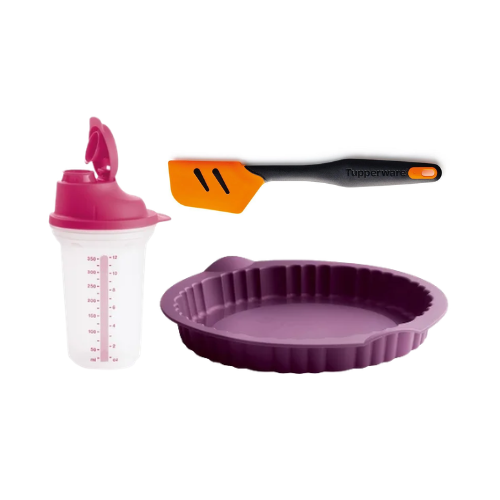 Tupperware set za pečenje - silikonska lopatica, šerjker 350ml i silikonski kalup za pite
